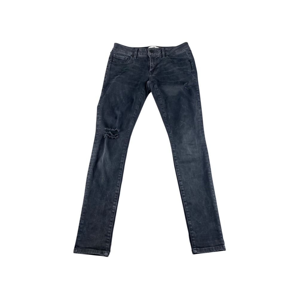 Cabi Jeans Slim Boyfriend Distressed Charcoal Gray Denim Pants Women Size 0